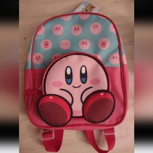 Kirby Nintendo Official Backpack Medium Size Cloth Pink Printed Bag